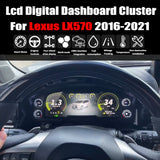 For Lexus LX570 2016-2021 Carplay LCD Digital Dashboard Cluster Car Panel Speedometer Virtual Cockpit