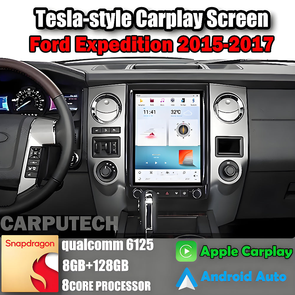 12.1" Tesla Style Screen For Ford Expedition 2015-2017 Android 13 Multimedia Player Car Radio GPS Wireless Carplay Android Auto