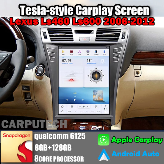 12.1" Qualcomm For Lexus Ls460 Ls600 2006-2012 Car Radio Stereo Carplay Upgrade Tesla Style Screen Android Auto GPS Navigation Multimedia Player