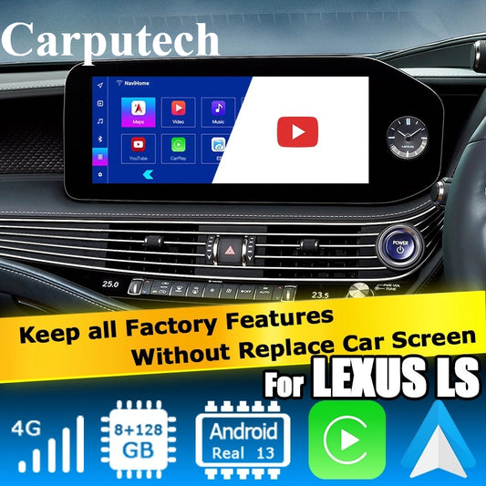 Lexus LS Android13 base Navigation Video Interface box Apple CarPlay & Android Auto Upgrade Module