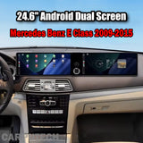 24.6'' For Mercedes Benz E Class 2009-2015 Android Dual Screen Infotainment Navigation System Car Multimedia Head Unit Car Radio GPS