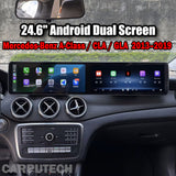 24.6'' For Mercedes-Benz A-Class / CLA / GLA W176 / C117 / X117 / X156 2013–2019 Android Dual Screen Infotainment Navigation System Car Multimedia Head Unit Car Radio GPS