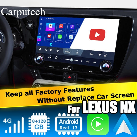 Lexus NX Android13 base Navigation Video Interface box Apple CarPlay & Android Auto Upgrade Module