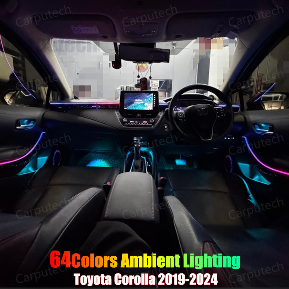 For Toyota Corolla 2019-2024 64 Color Symphony Car Interior Ambient Lighting Trim Decoration Accessories