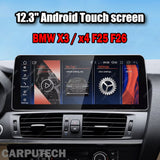 12.3 inch For BMW X3 F25 X4 F26 Infotainment Navigation System Car Multimedia Touch Screen Head Unit Android14 Car Radio GPS