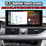 12.3" Android 14 Touch Screen for Audi A6 A6L A7 C7 RS6 S6 RS7 S7 (2012–2018) | CarPlay & Android Auto | 1920x720 HD Multimedia Navigationio Player with Carplay Android Auto
