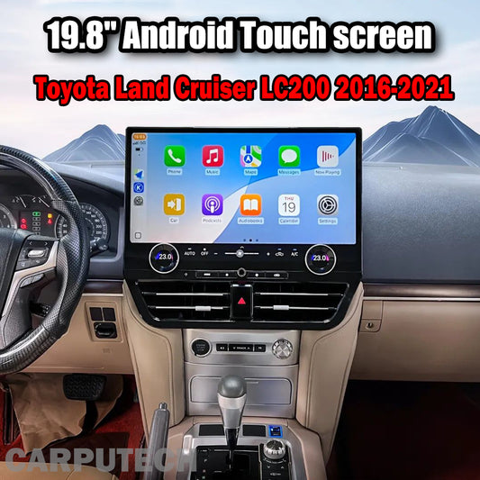 19.8" For 2016-2021 Toyota Land Cruiser LC200 Android Navigation Screen Car Radio Multimedia Player Qualcomm Octa-core 360° Panoramic All-in-One Unit