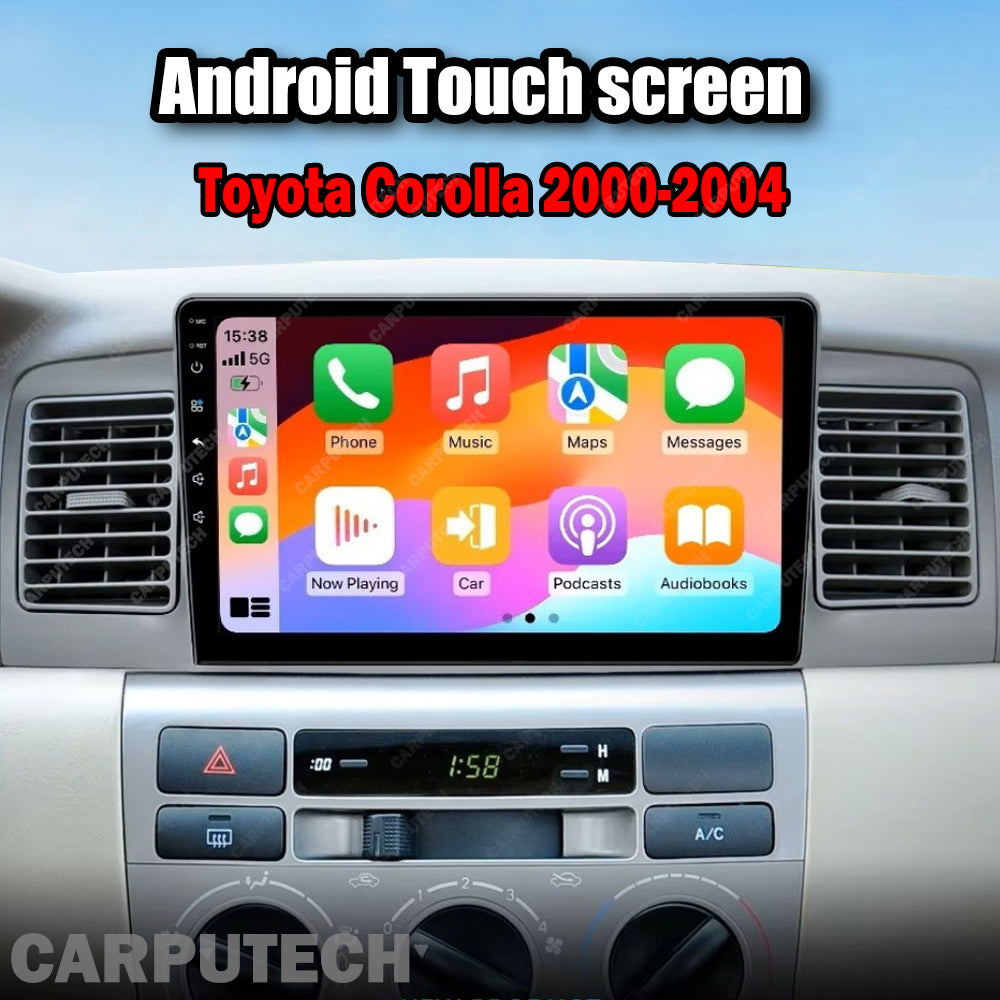 For Toyota Corolla 2000-2004 Infotainment Navigation System Car Multimedia Touch Screen Head Unit Android14 Car Radio GPS