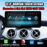 12.3 " Android14 Car Multimedia Player For Mercedes Benz A CLA GLA W176 C117 X156 WIFI SIM 8 Core 1920*720 Carplay GPS Navi Stereo Radio