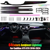 Ambient Lighting Upgrade Kit for Cadillac XT5 XT6 2016-2024 Interior LED Light Accessories Trim Panel