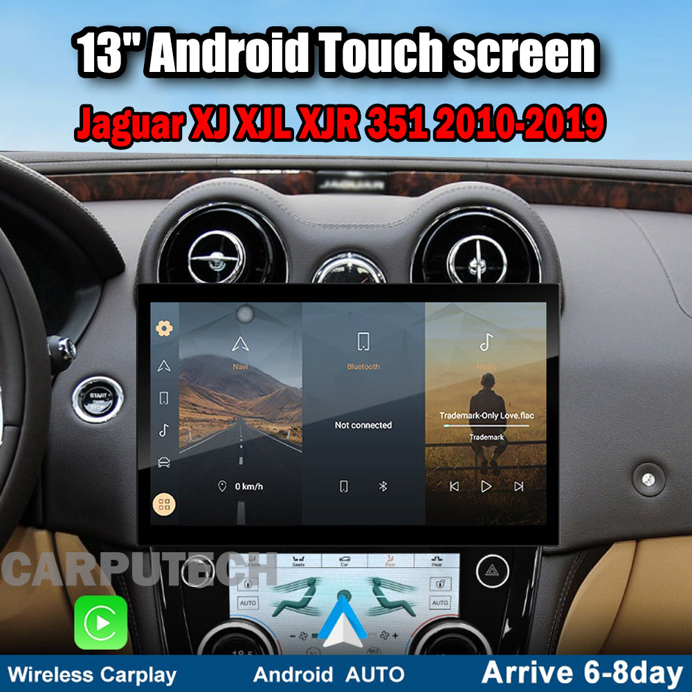 13'' For Jaguar XJ XJL XJR 351 2010-2019 Android Screen Infotainment Navigation System Car Multimedia Touch Screen Head Unit Car Radio GPS