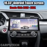 10.33'' For HONDA CIVIC 2016-2021 Dual System Android Screen Infotainment Navigation System Car Multimedia Touch Screen Head Unit Car Radio GPS