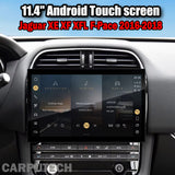 11.4'' For Jaguar F-PACE XE XEL XF XFL 2016-2018 Android Screen  Infotainment Navigation System Car Multimedia Touch Screen Head Unit Car Radio Curved High-Definition Screen