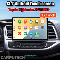 13.1 inch For Toyota Highlander 2014-2019 Infotainment Navigation System Car Multimedia Touch Screen Head Unit Android14 Car Radio GPS