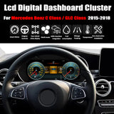 For Mercedes Benz C Class W205/ GLC Class X253 2015-2018 NTG 5.0 12.3" Carplay LCD Digital Dashboard Cluster Car Panel Speedometer Virtual Cockpit