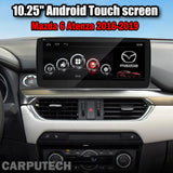 10.25'' For  For Mazda 6 Atenza 2016-2019 Dual System Android Screen Infotainment Navigation System Car Multimedia Touch Screen Head Unit Car Radio GPS