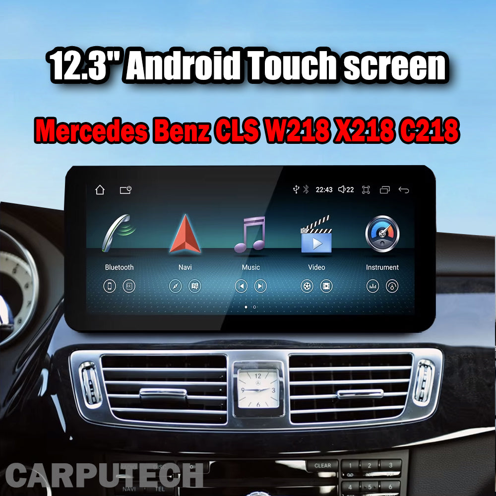 For Mercedes Benz CLS W218 X218 C218 Wireless CarPlay & Android Auto 12.3 Inch Touch Screen Snapdragon665 Android13 Car GPS Stereo Multimedia Car Radio Headunit