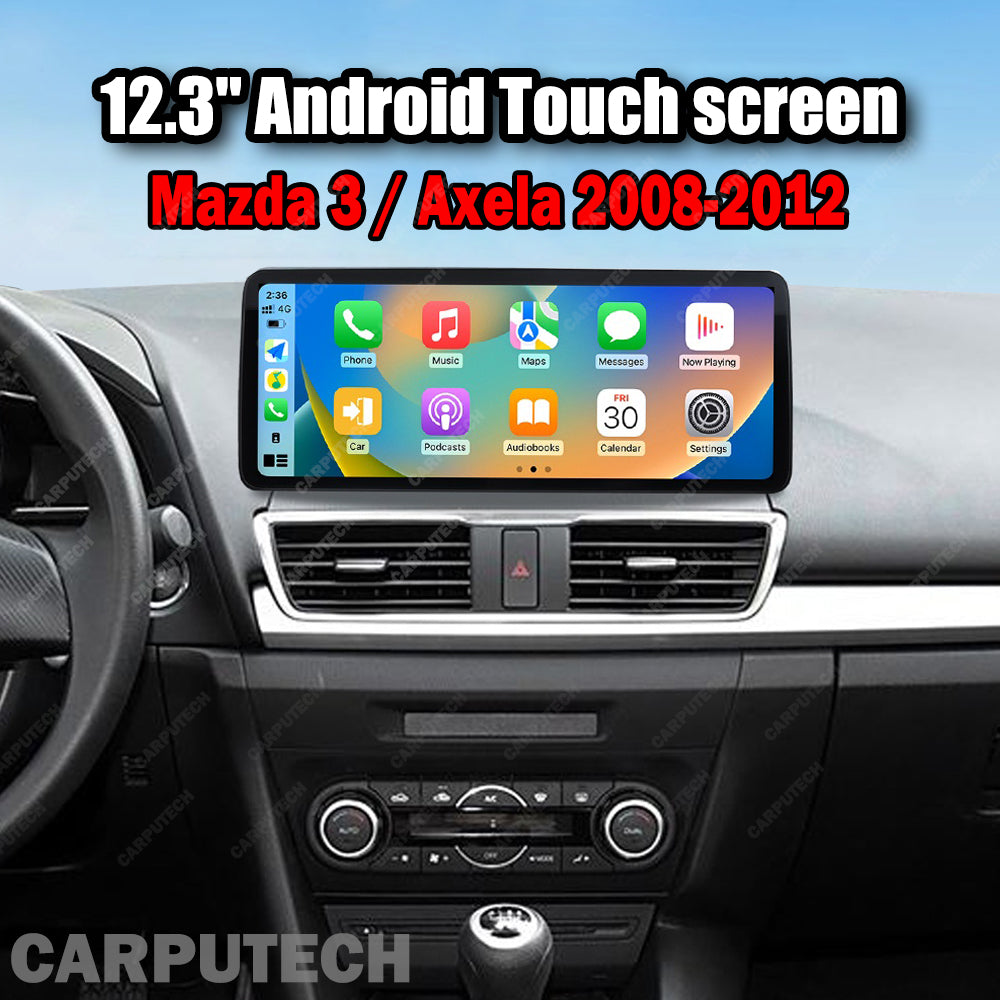 12.3'' For Mazda 3 / Axela 2008-2012 Infotainment Navigation System Car Multimedia Touch Screen Head Unit Android14 Car Radio GPS