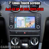 7 inch For Audi A3 8P S3 RS3 2003-2012 Linux Infotainment Navigation System Car Multimedia Touch Screen Head Unit Car Radio GPS