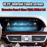 10.25 inch For Mercedes Benz S Class W221 2006-2013 NTG3.0 3.5 Infotainment Navigation System Car Multimedia Touch Screen Head Unit Android Car Radio GPS