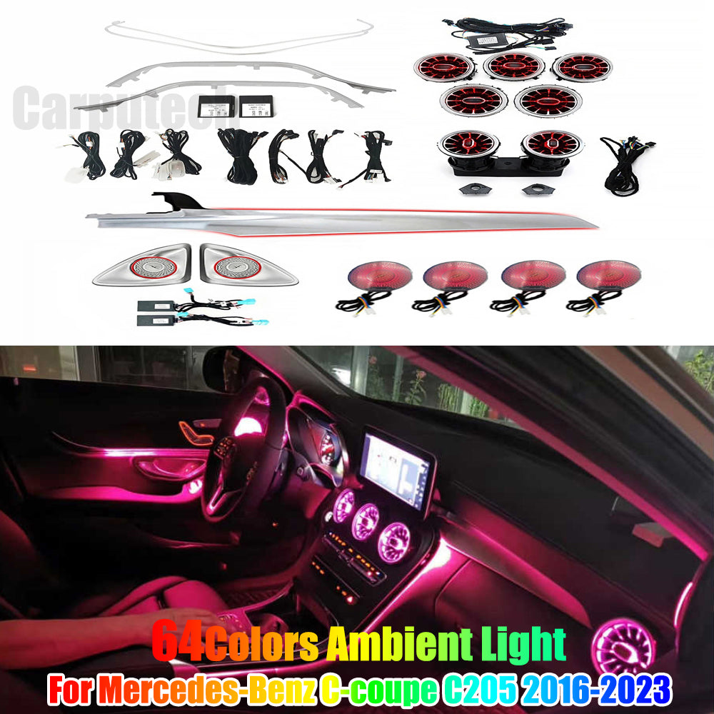 64 Colors Ambient Light Kit for Mercedes-Benz C-coupe C205 2016-2023
