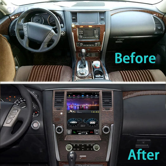Autoradio 12,1" Qualcomm pour NISSAN Patrol/Y62 2010-2020, stéréo, Carplay, mise à niveau, écran de style Tesla, Android Auto, navigation GPS, lecteur multimédia