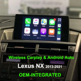 Wireless CarPlay for Lexus NX 2013-2022, with Android Auto Mirror Link AirPlay Car Play Navigation Functions Carputech