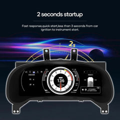 Tableau de bord numérique LCD 12,3 pouces pour Lexus RX 2016-2021 Panneau de voiture Compteur de vitesse Cockpit virtuel 