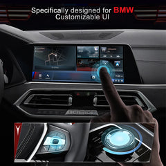 BMW 2024 Nouveau Carplay AI Box Android 10.0 Système 8Core 4G 64G Plug And Play 4G Lte Mini TV Aibox adapté pour BMW ID6/7/8 YouTube Netflix 