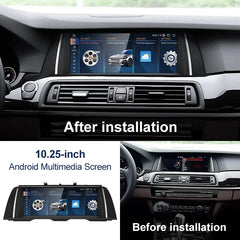 2024 Nouveau ID6 ID7 ID8 Android 13 Qualcomm680 Snapdragon6225 8 Go 256 Go 10,25 pouces pour BMW Série 5 F07 GT 2011-2016 Voiture sans fil CarPlay AUTO 