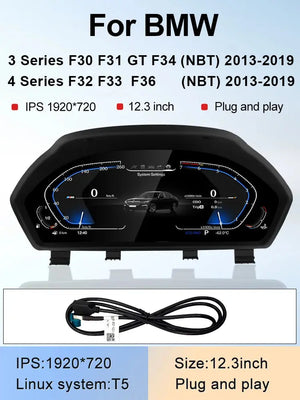 2024 New Lcd Digital Dashboard Cluster Digital Speedometer For BMW 1/2/3/4/5/6/7 Seires X1/X2/X3/X4/X5/X6 Series Carputech