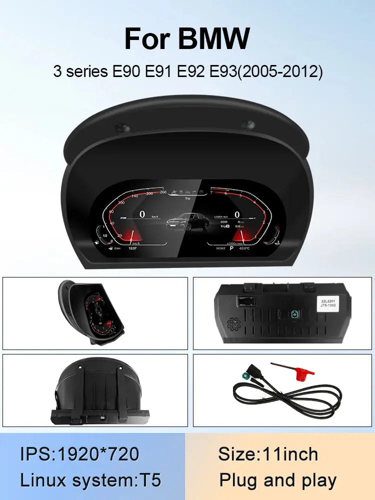 2024 New Lcd Digital Dashboard Cluster Digital Speedometer For BMW 1/2/3/4/5/6/7 Seires X1/X2/X3/X4/X5/X6 Series Carputech