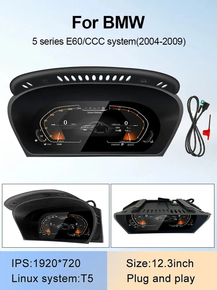 2024 New Lcd Digital Dashboard Cluster Digital Speedometer For BMW 1/2/3/4/5/6/7 Seires X1/X2/X3/X4/X5/X6 Series Carputech