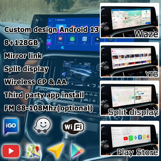 Lexus LX Android13 base Navigation Video Interface box Apple CarPlay & Android Auto Upgrade Module
