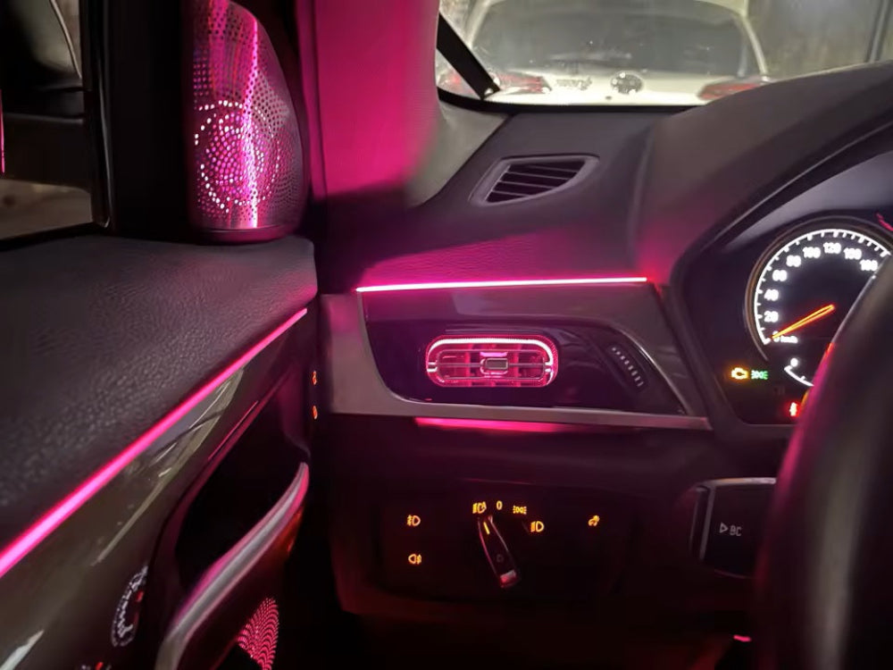 For BMW X1 X2 2016-2022 F48 F49 Dynamic Colorful Ambient Lighting Upgrade Kit for Interior LED Ambient Lighting LED Air Vent Carputech