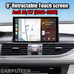 Einziehbarer 9-Zoll-Android-14-Bildschirm im Werksstil für Audi A6/A7 (2012–2018) – Kabelloses CarPlay und Android Auto 