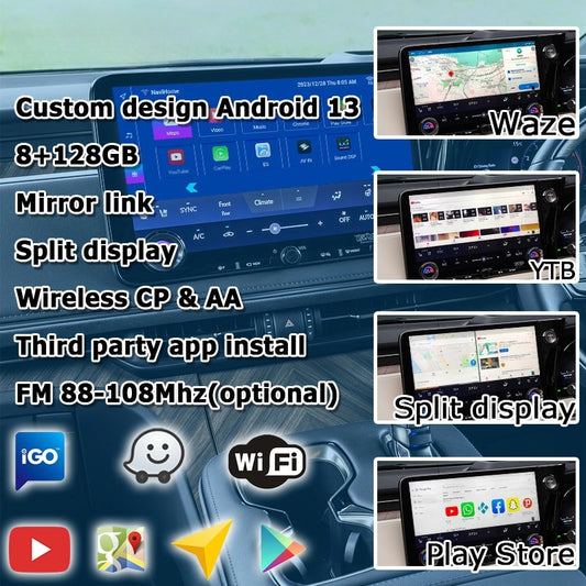 Lexus LM Android13 base Navigation Video Interface box Apple CarPlay & Android Auto Upgrade Module