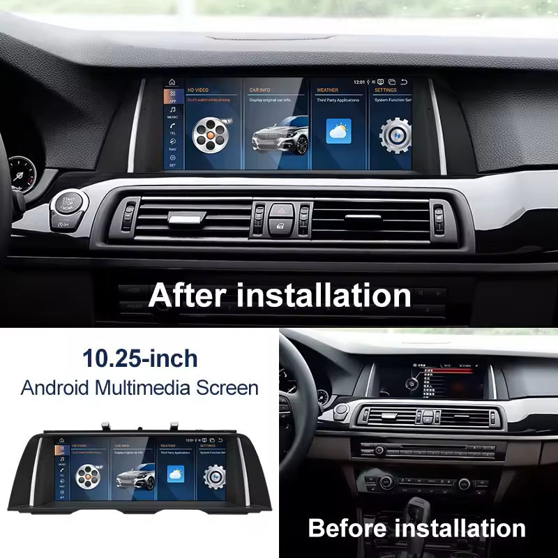 Android 14 10.25 inches For BMW 5 Series F10 F11 GPS Navigation Screen Upgrade ID8 Car Multimedia Center System Touch Screen Head Unit Car Radio GPS