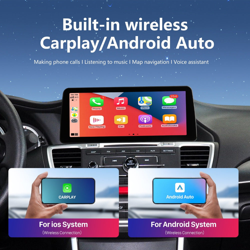 12.3 inch For Honda Accord 9th 2014-2017 Infotainment Navigation System Car Multimedia Touch Screen Head Unit Android 14 Car Radio GPS
