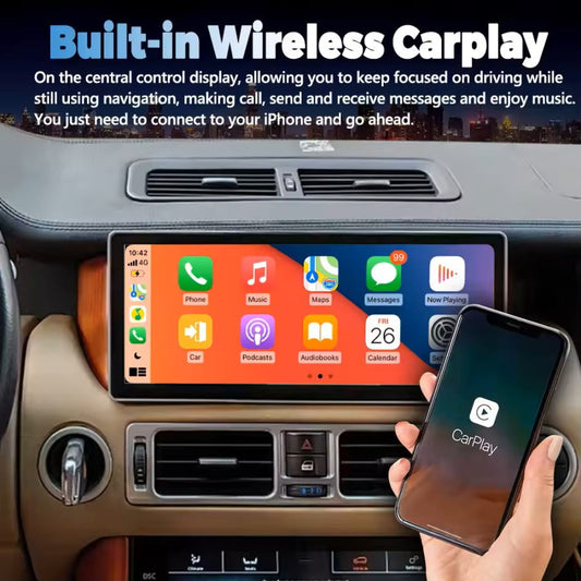 12.3" screen For Range Rover V8 L322 2002-2012 Android Car Radio Multimedia Player GPS Navigated Carplay Auto Land Rover