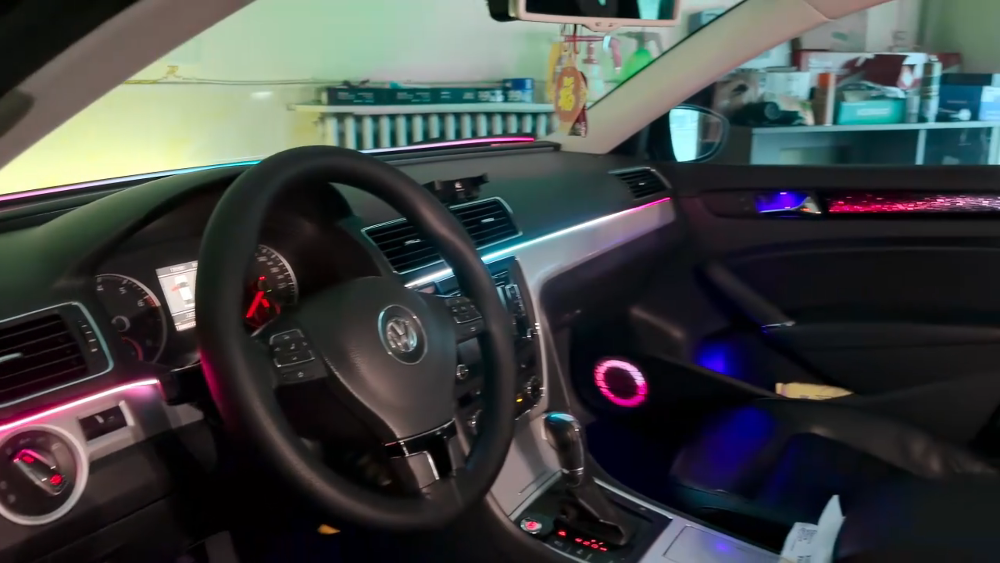 For Volkswagen Passat 2011-2015 Symphony Car Interior Ambient Lighting 64 Color Trim Decoration Accessories
