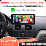 For Mercedes Benz C Class W204 2008-2010 NTG4.0/4.5 Linux Car Radio Multimedia Touch Screen Head Unit Wireless Apple CarPlay Android Auto Carputech