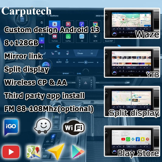 Lexus GX 2023 to present Android13 base Navigation Video Interface box Apple CarPlay & Android Auto Upgrade Module
