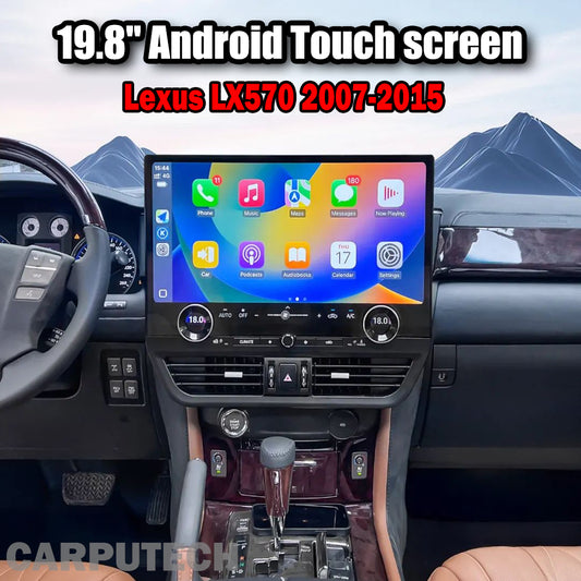 19.8" For Lexus LX570 2007-2015 Android Navigation Screen Car Radio Multimedia Player Qualcomm Octa-core 360° Panoramic All-in-One Unit