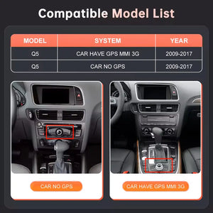 For Audi Q5 2009-2017 Linux Car Radio Multimedia Touch Screen Head Unit Wireless Apple CarPlay Android Auto Carputech