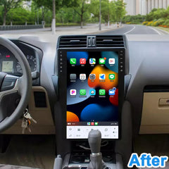 Autoradio 16 "pour Toyota Prado 2018 2019, unité centrale stéréo Carplay, mise à niveau, écran de style Tesla, Android Auto, navigation GPS, lecteur multimédia