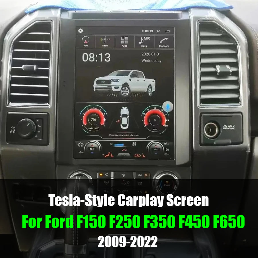 12.1“ Tesla Screen Car Radio For Ford Raptor F150 F250 F350 F450 F650 2015 - 2020 Android GPS Autoradio Multimedia Video Player