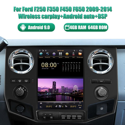 Tesla Style ANDROID PX6 12.1 Inch Car Radio GPS Navigation ANDROID Head Unit for Ford F250 F350 F450 F650 SUPER DUTY 2009+CAR MULT
