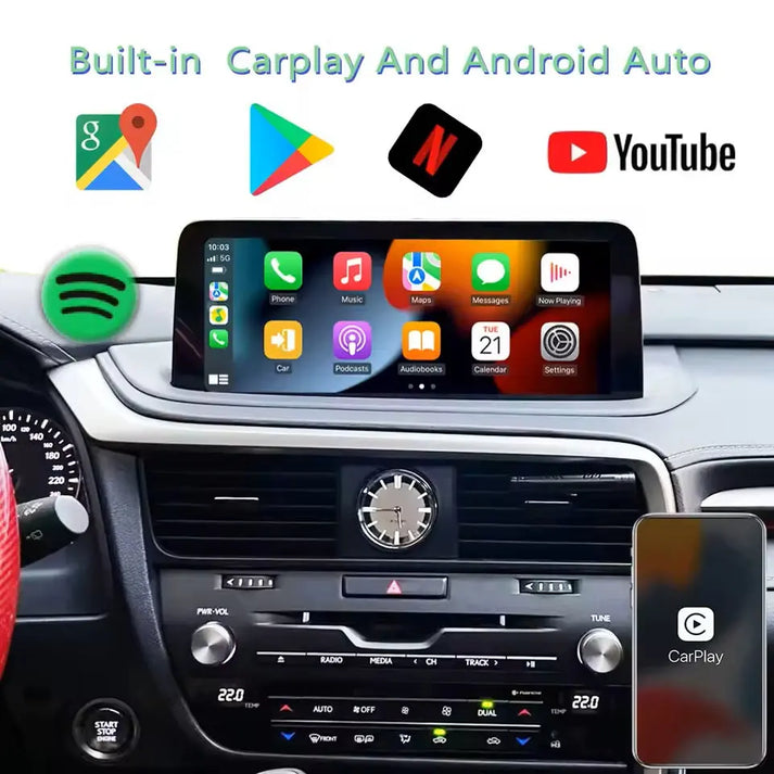 12.3 inch Android14.0 For Lexus RX RX270 RX350 450 2009-2015 Car Radio ...