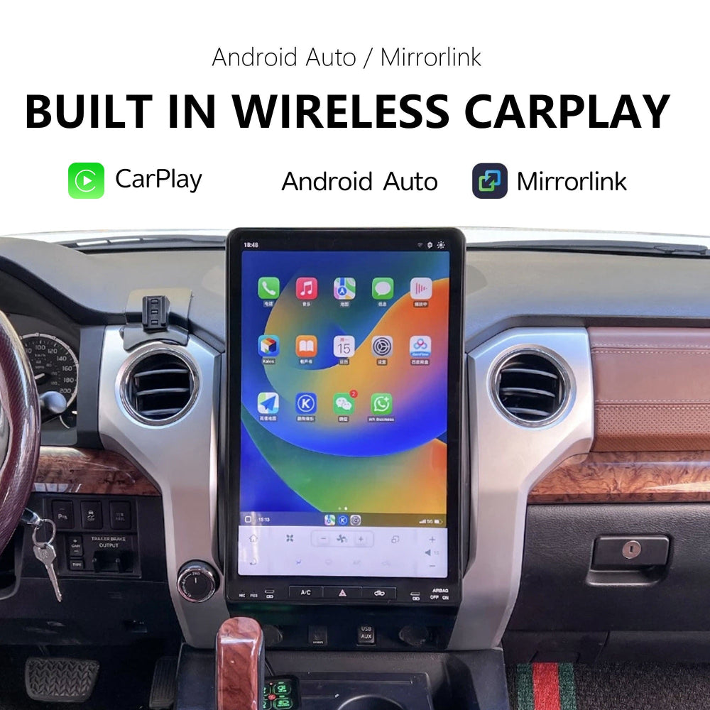 13.8" Android For Toyota Tundra 2014-2020 Car Radio Infotainment Navigation System Tesla Style Screen Head Unit GPS Multimedia Player